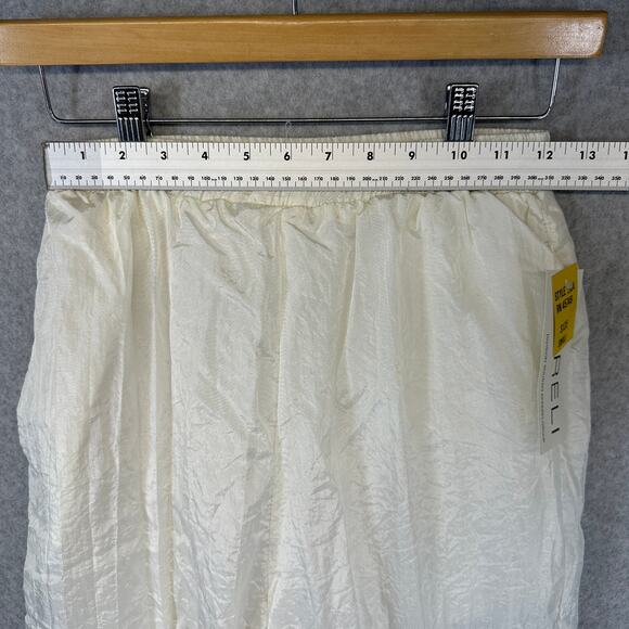 Mureli Pants Womens Size Small Ivory 100% Nylon Pull On Elastic Waist Lined - Picture 6 of 11